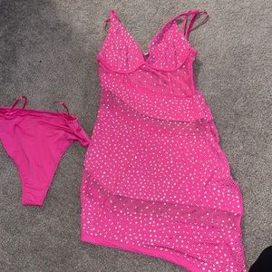 A pink fashion nova dress size small